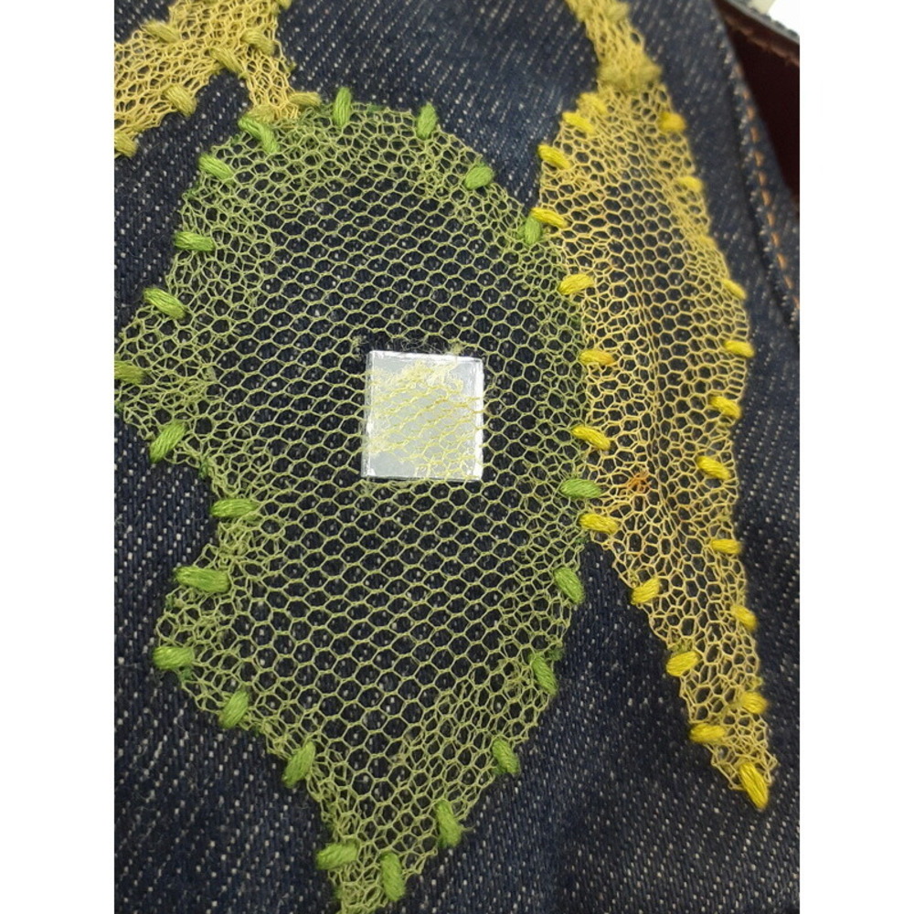 FENDI Flower Denim Mamma Bucket Handbag - Picture 9 of 9